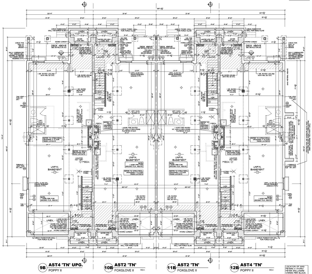 Floor plan for project from page 1 of the file '2021-12-24 - Floor Plans (Residential Blocks 1 through 12) - D07-12-21-0224'
