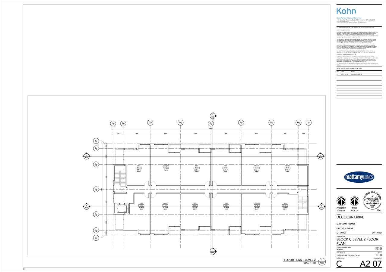Floor plan for project from page 9 of the file '2021-12-24 - Floor Plans and Elevations (Commercial Blocks A through D) - D07-12-21-0224'