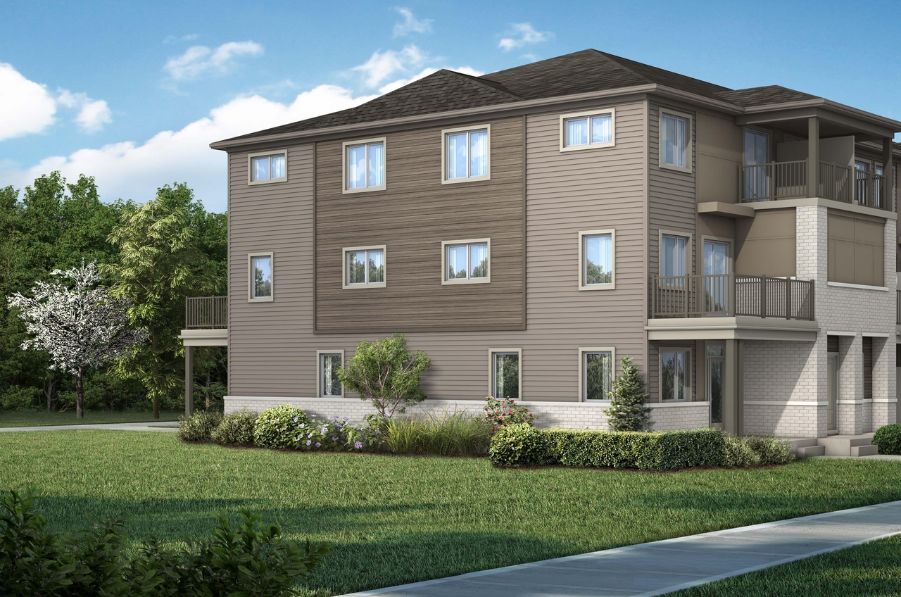 Rendering of building from page 1 of the file '2023-06-13 - Rendering of Stacked End Unit - D07-12-21-0224'