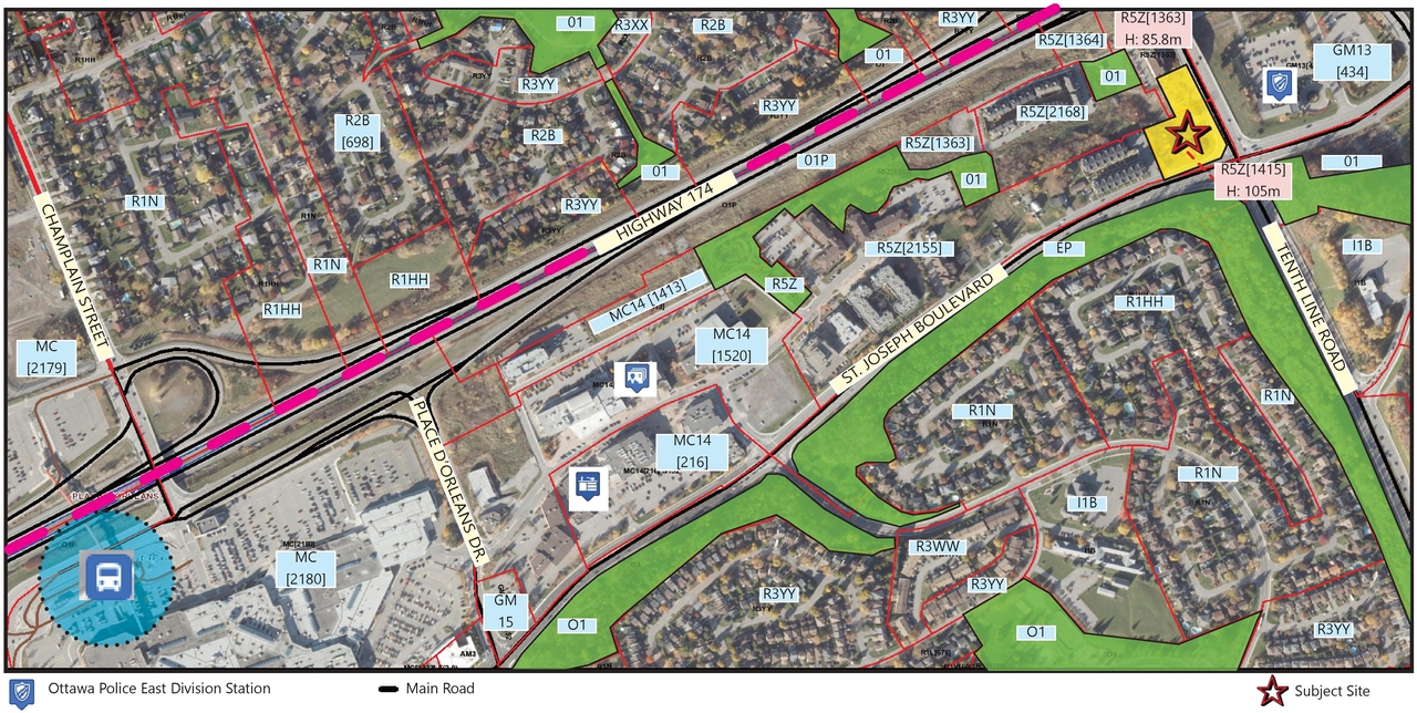 Construction site plan for project from page 7 of the file '2022-05-17 - Architectural Design Brief - D07-12-21-0229'
