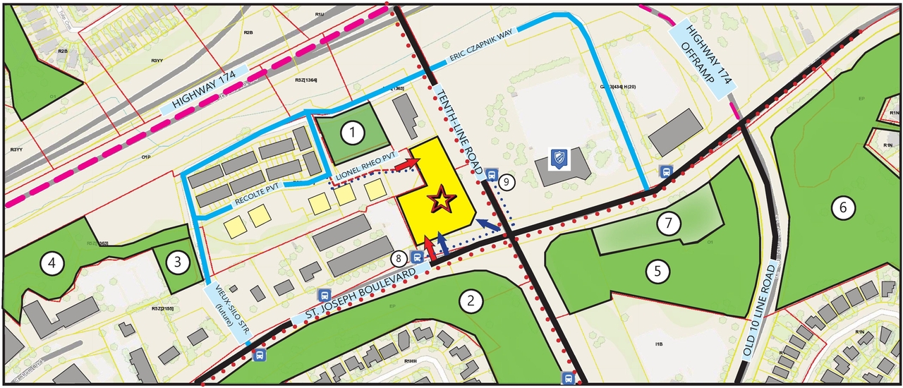 Construction site plan for project from page 8 of the file '2022-05-17 - Architectural Design Brief - D07-12-21-0229'