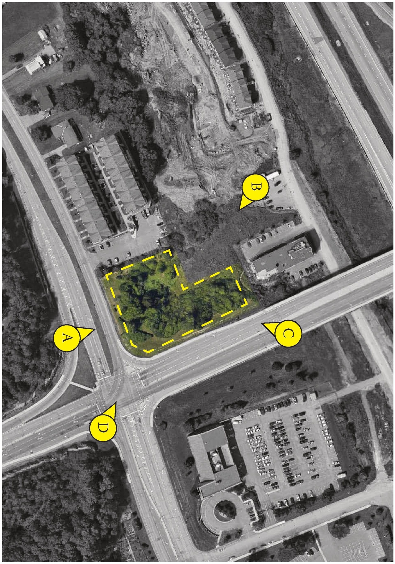 Construction site plan for project from page 9 of the file '2022-05-17 - Architectural Design Brief - D07-12-21-0229'