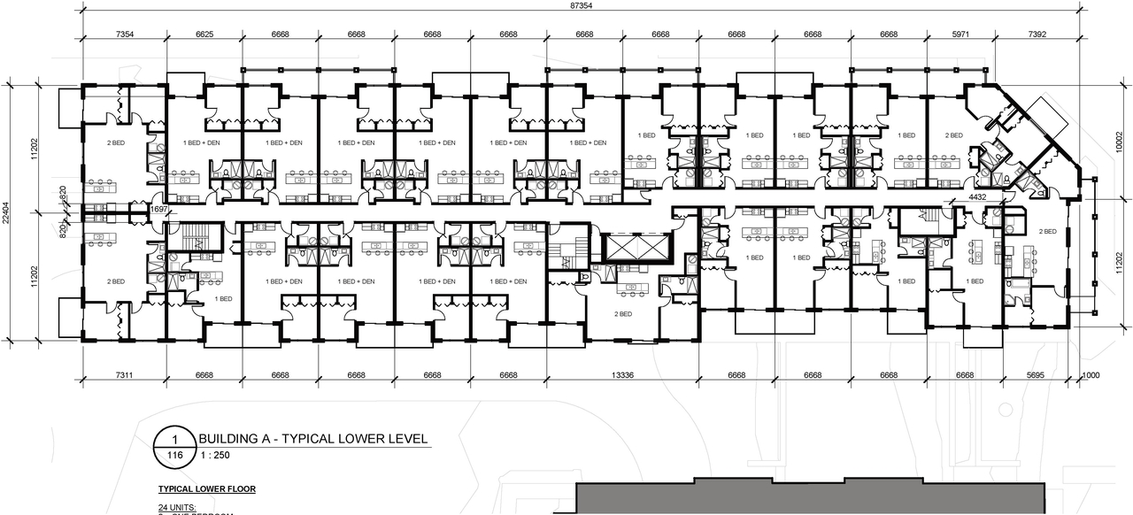 Floor plan for project from page 32 of the file '2022-05-17 - Architectural Design Brief - D07-12-21-0229'