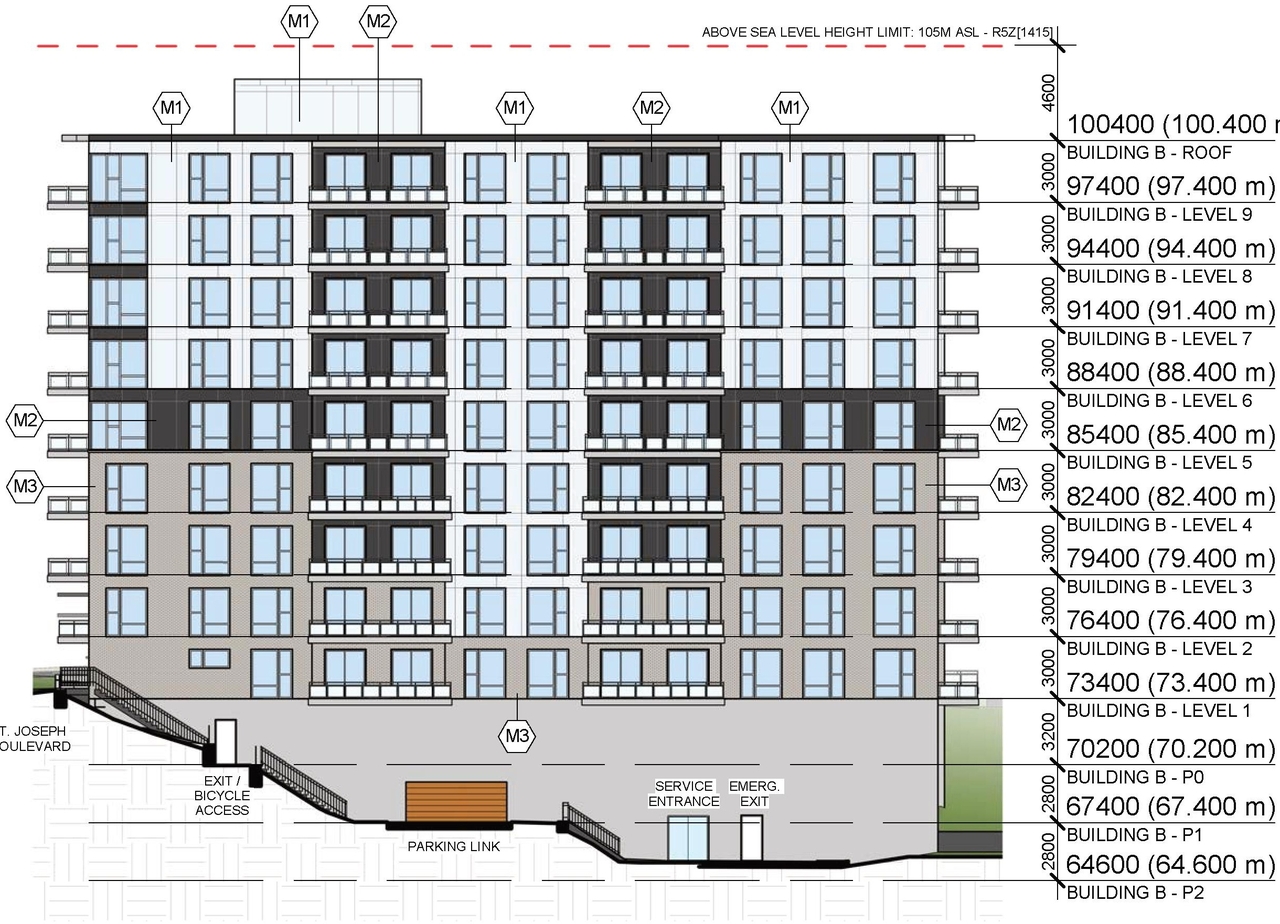 Rendering of building from page 42 of the file '2022-05-17 - Architectural Design Brief - D07-12-21-0229'