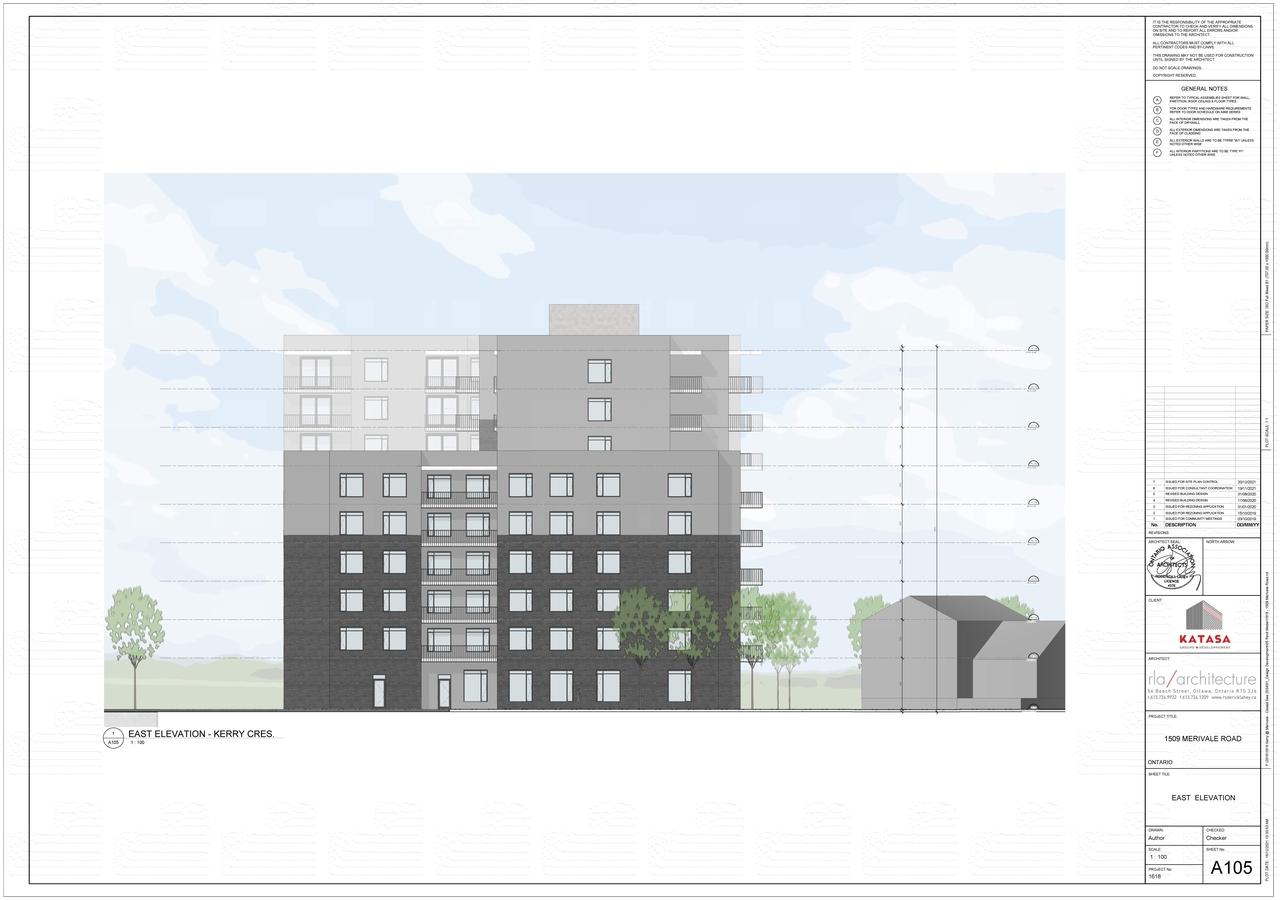 Rendering of building from page 1 of the file '2022-02-03 - Elevations & Perspective - D07-12-21-0233'