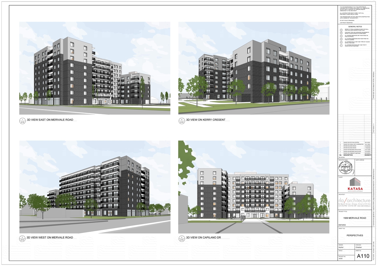 Rendering of building from page 6 of the file '2022-02-03 - Elevations & Perspective - D07-12-21-0233'