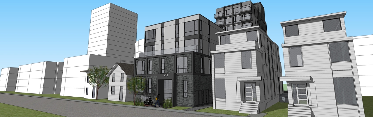 Rendering of building from page 1 of the file '2021-12-30 - Views - D07-12-21-0237'