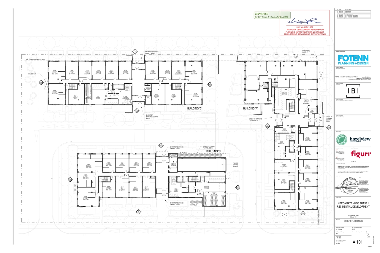 Floor plan for project from page 2 of the file '2023-07-26 - Approved Floor Plans - D07-12-21-0238'