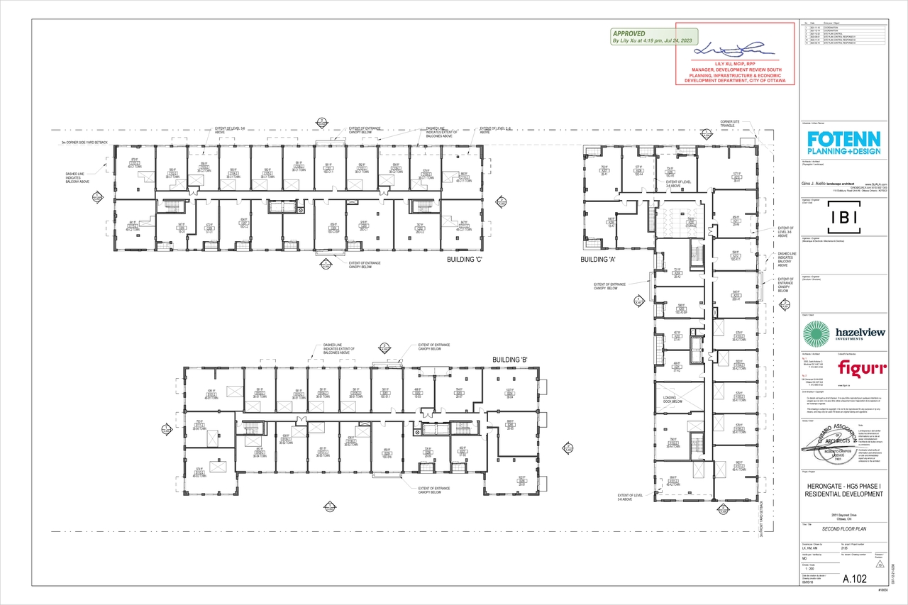 Floor plan for project from page 3 of the file '2023-07-26 - Approved Floor Plans - D07-12-21-0238'