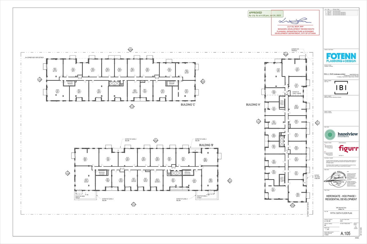 Floor plan for project from page 5 of the file '2023-07-26 - Approved Floor Plans - D07-12-21-0238'