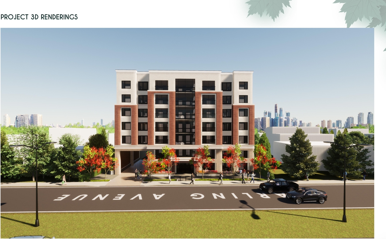 Rendering of building from page 26 of the file '2022-01-05 - Design Brief - D07-12-22-0001'
