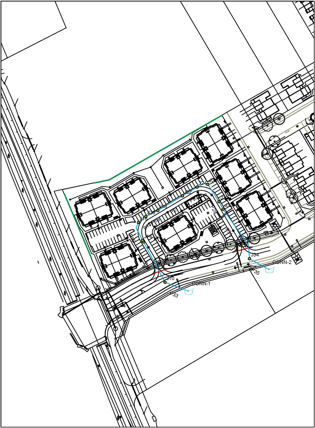 Construction site plan for project from page 35 of the file '2022-01-26 - Design Brief - D07-12-22-0011'