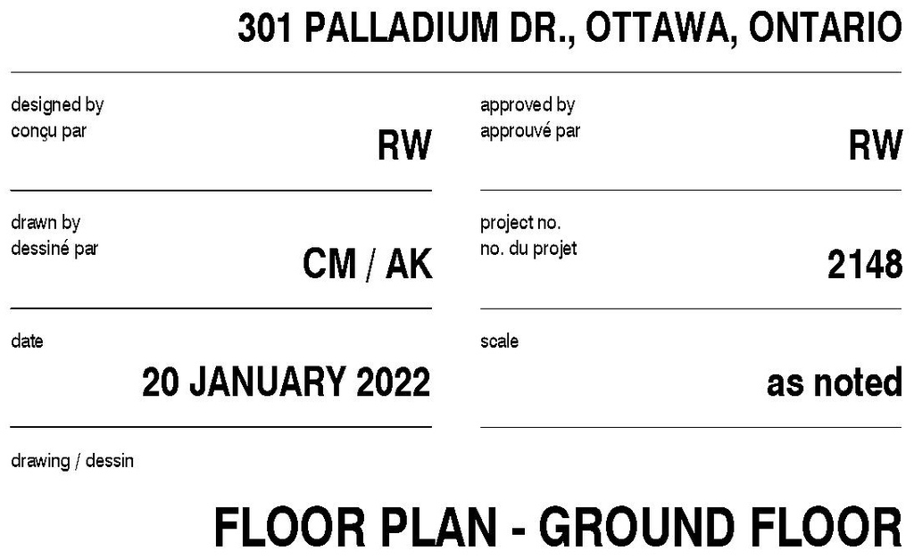 Construction site plan for project from page 1 of the file '2022-02-02 - Ground Floor Plan - D07-12-22-0017'
