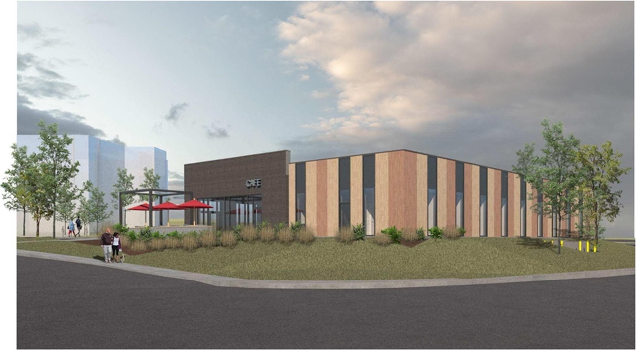 Rendering of building from page 13 of the file '2022-02-02 - Design Brief - D07-12-22-0017'