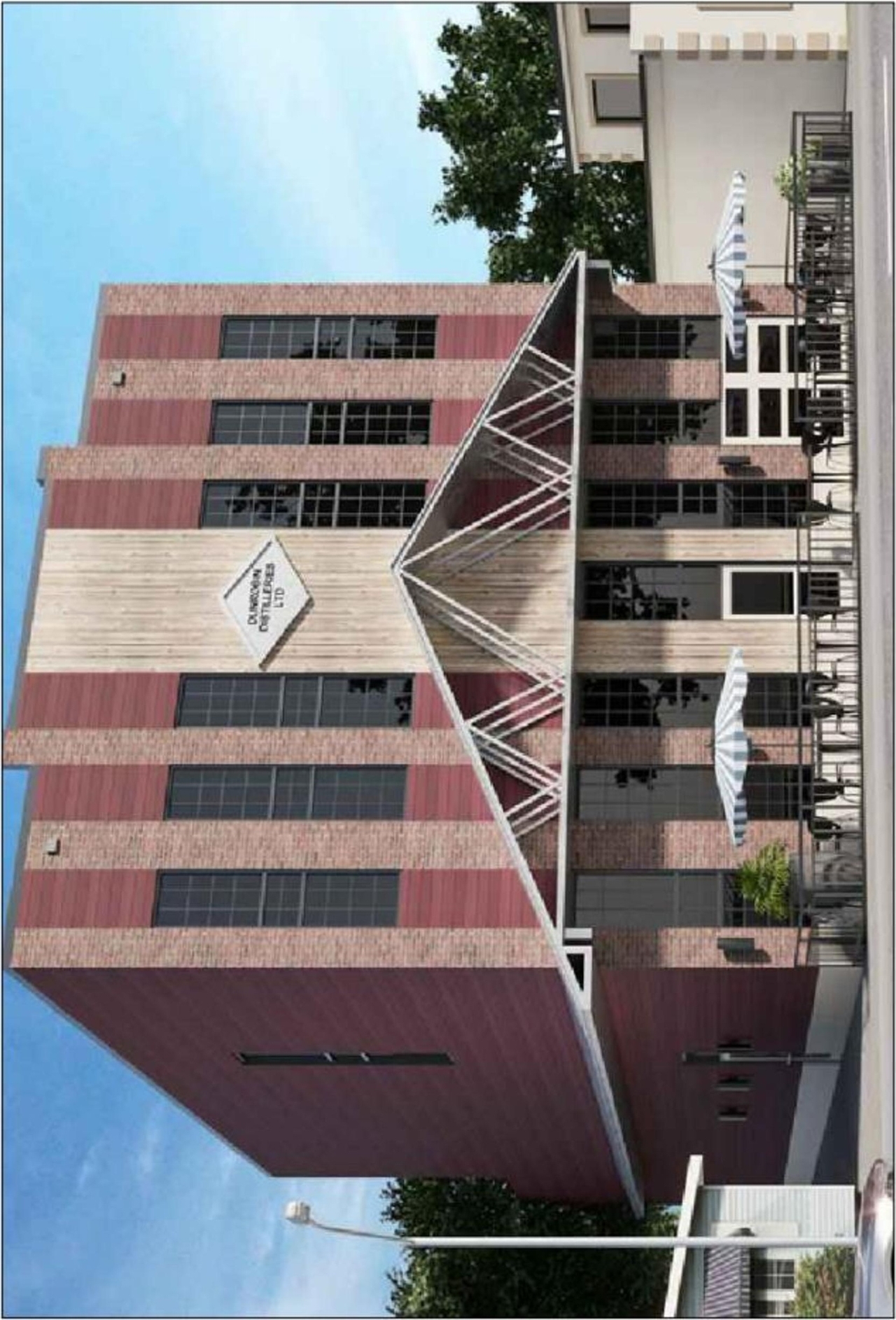 Rendering of building from page 7 of the file '2022-12-17 - Design Brief - D07-12-22-0035'