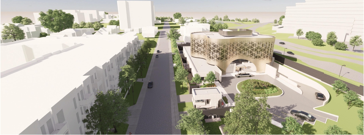 Rendering of building from page 17 of the file '2022-03-23 - UDRP Formal Review - D07-12-22-0041'