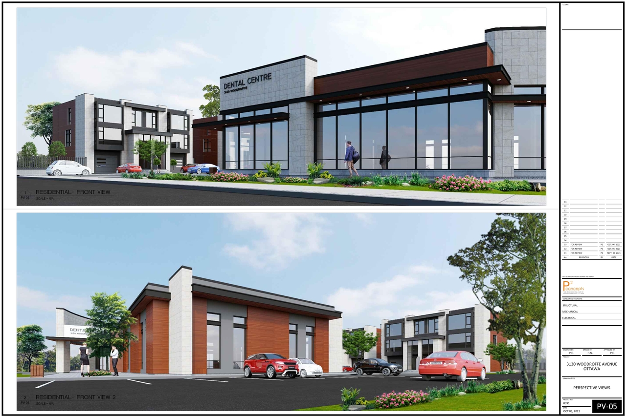 Rendering of building from page 1 of the file '2022-04-04 - Front View (2) - D07-12-22-0055'