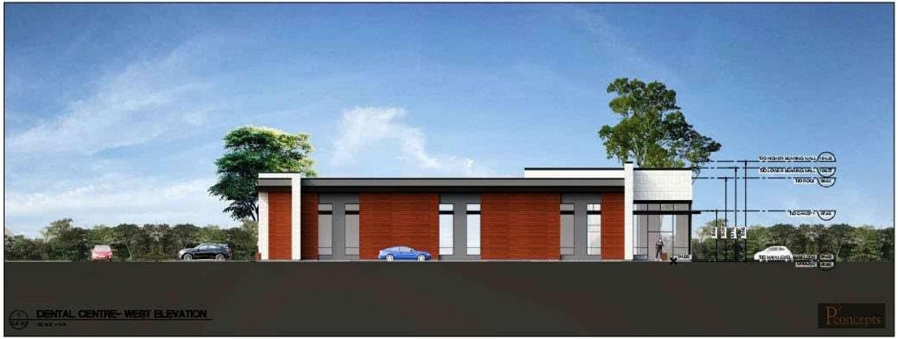 Rendering of building from page 13 of the file '2022-04-04 - Design Brief - D07-12-22-0055'