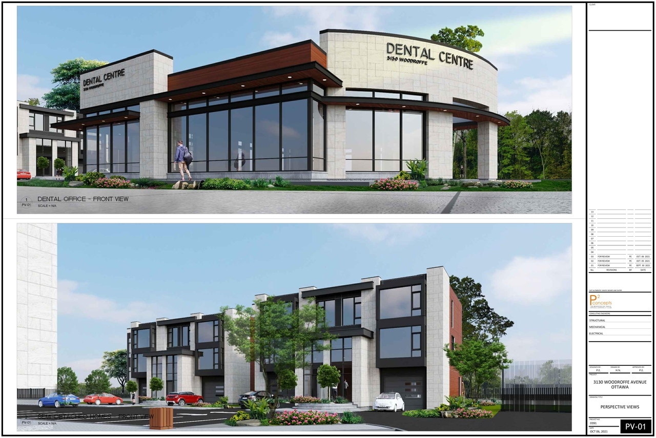 Rendering of building from page 1 of the file '2022-04-04 - Front View - D07-12-22-0055'