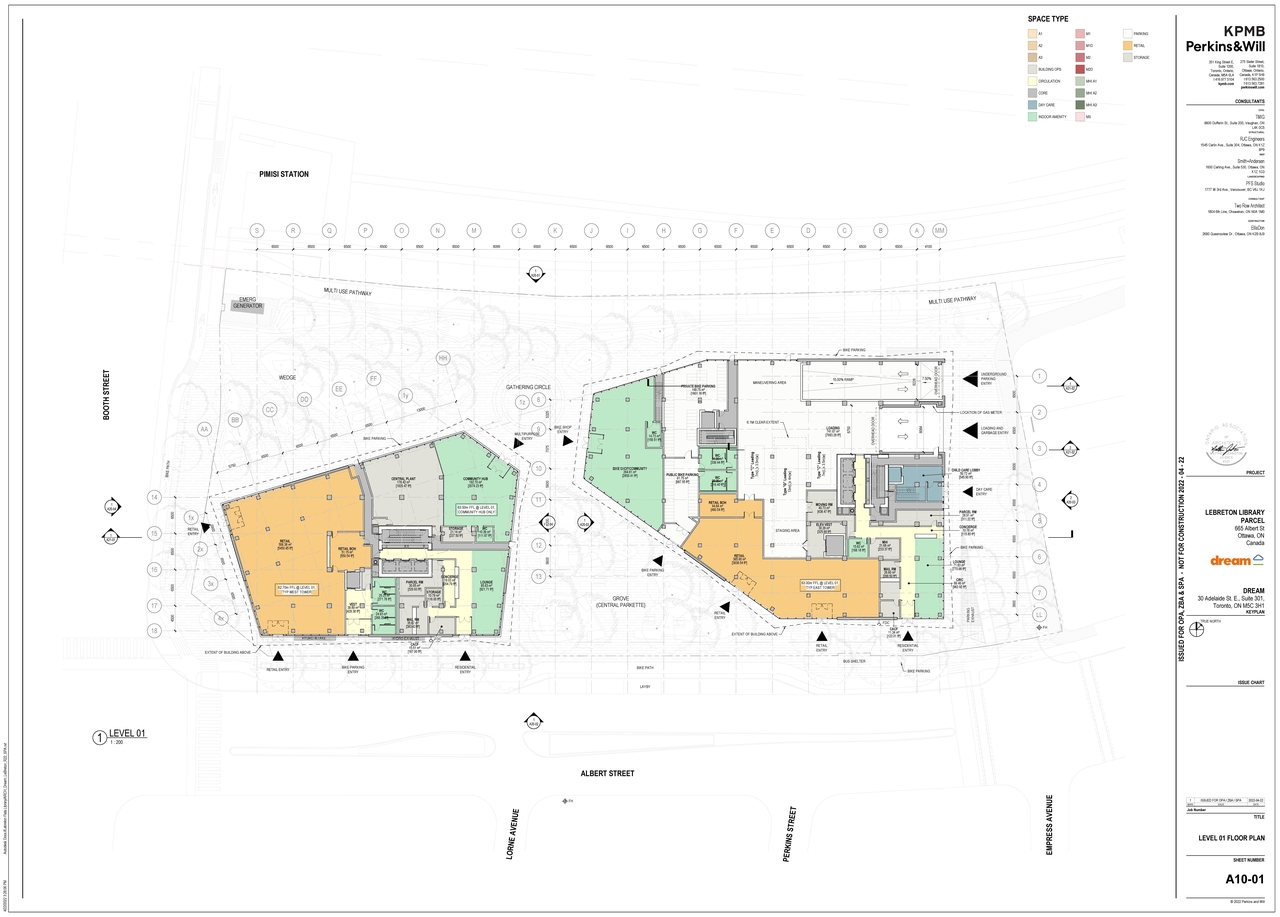 Construction site plan for project from page 7 of the file '2022-04-26 - Site Plan, Floor Plans, Elevations - D07-12-22-0069'
