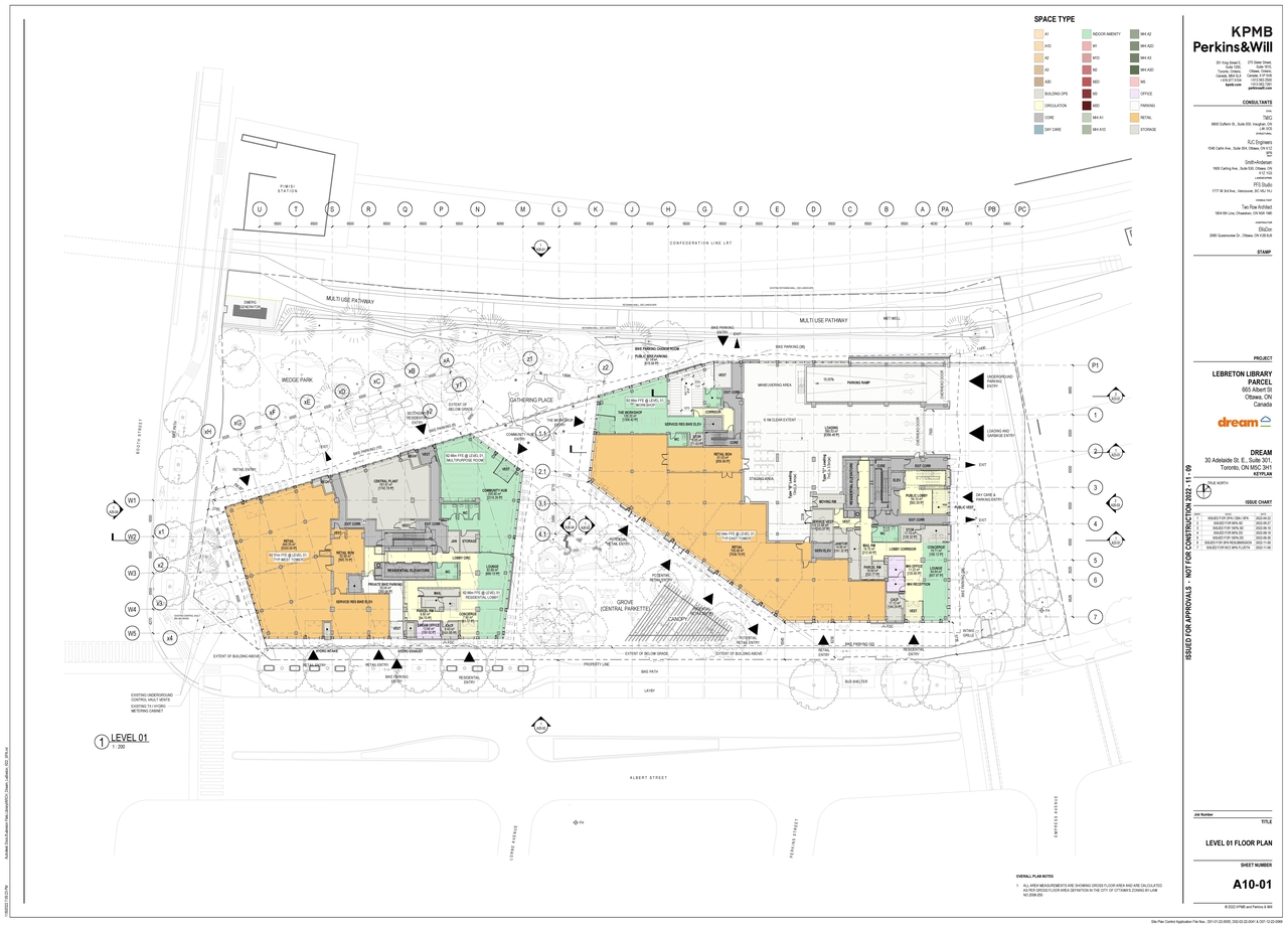 Construction site plan for project from page 7 of the file '2022-11-14 - Site Plan and Floor Plans - D07-12-22-0069'
