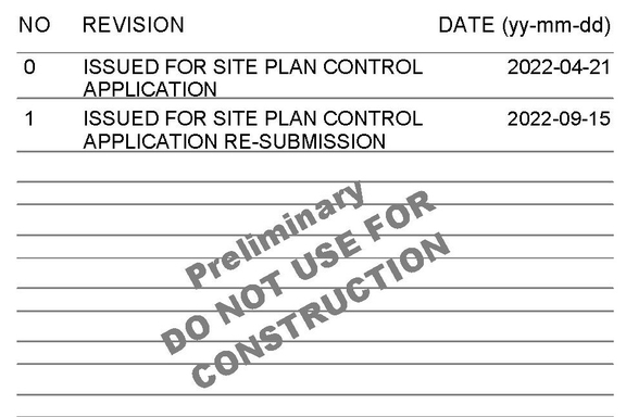 Construction site plan for project from page 1 of the file '2022-10-03 - Floor Plan-P1 - D07-12-22-0071'
