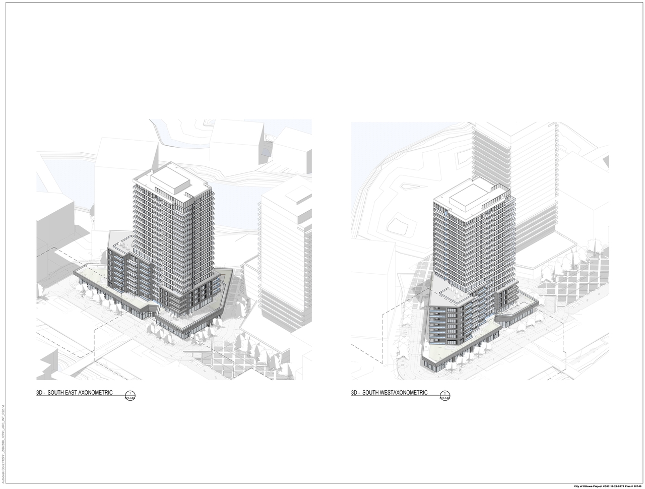 Rendering of building from page 1 of the file '2022-10-03 - Axonometric Views - D07-12-22-0071 (2)'