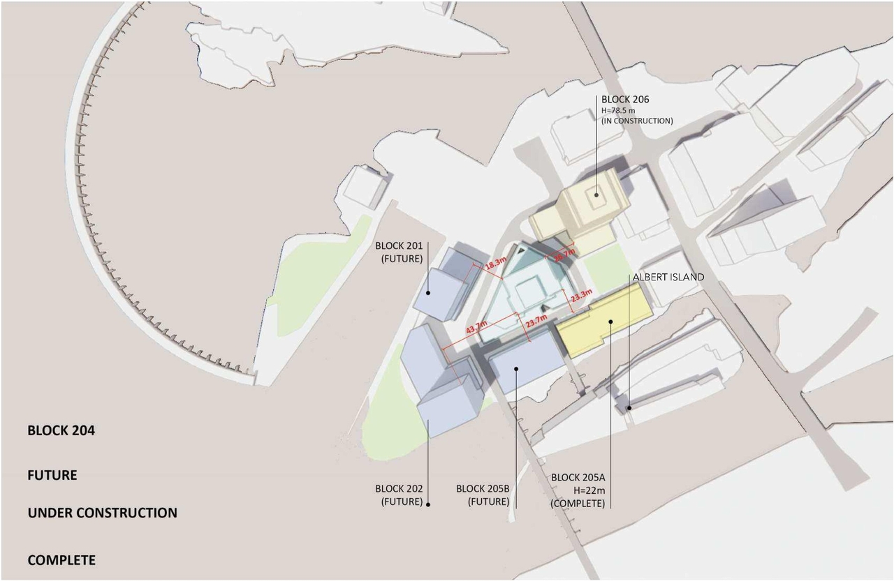 Construction site plan for project from page 14 of the file '2022-04-27 - Architectural Design Brief - D07-12-22-0071'