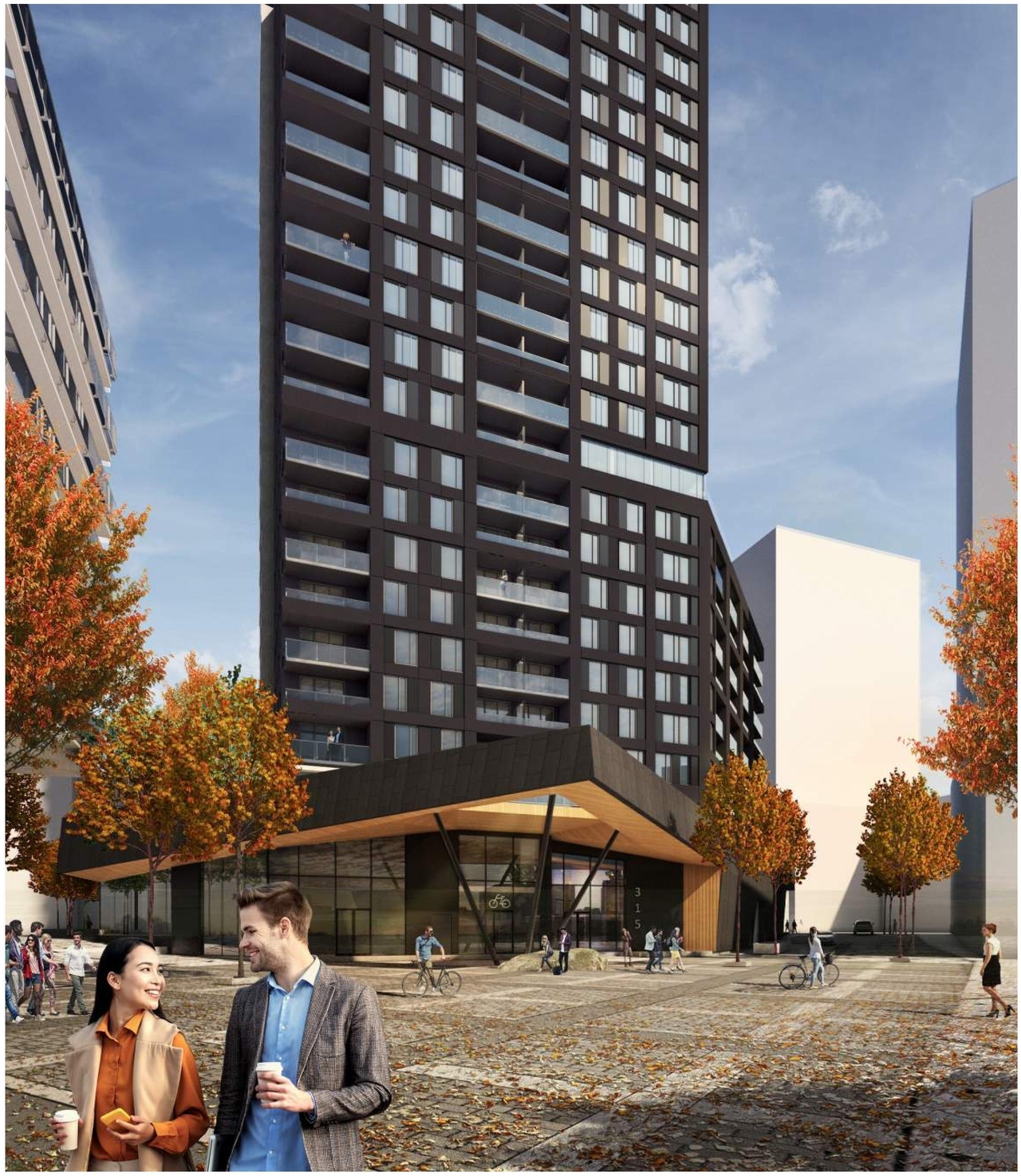 Rendering of building from page 29 of the file '2022-04-27 - Architectural Design Brief - D07-12-22-0071'