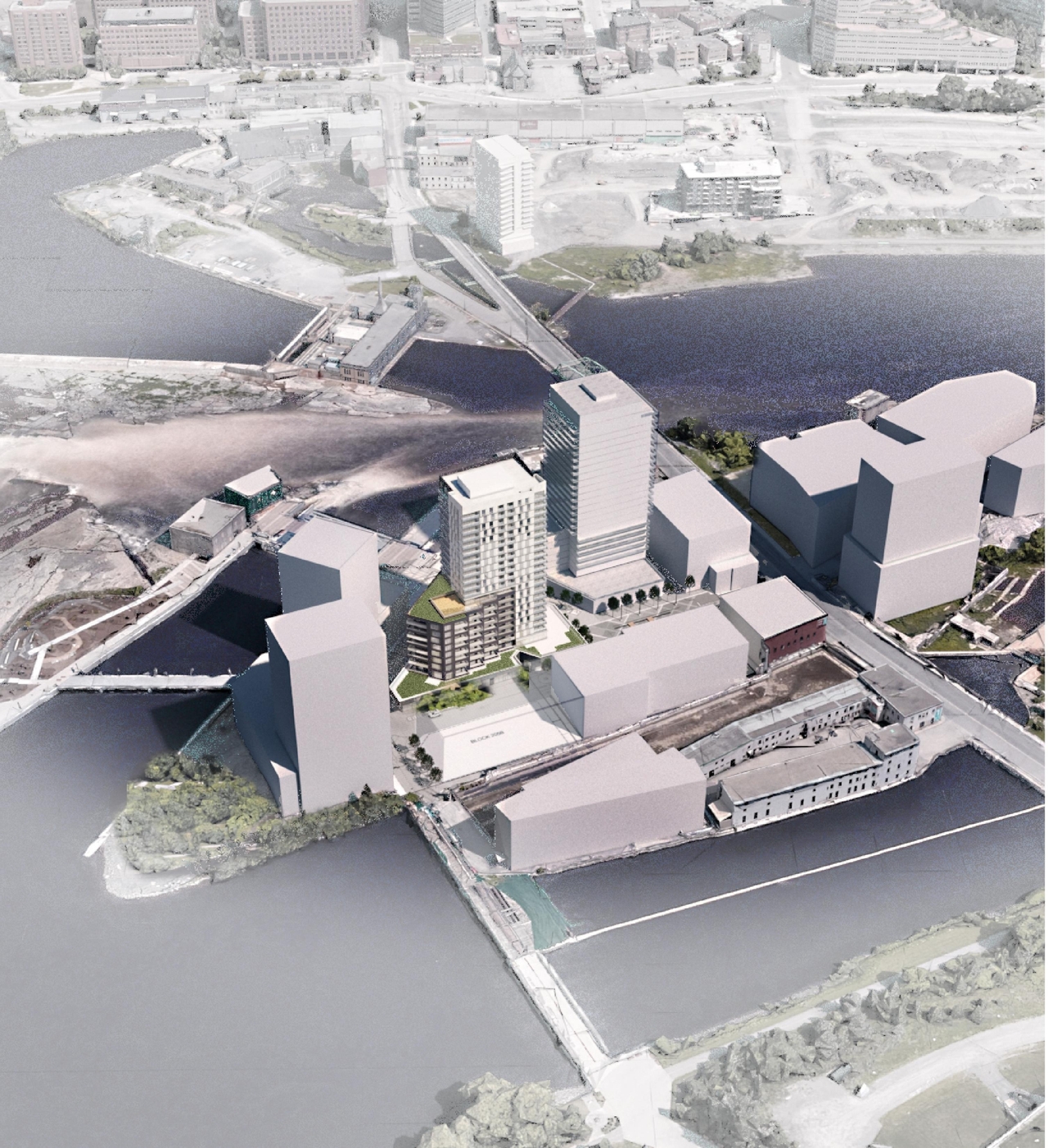 Rendering of building from page 3 of the file '2022-06-03 - Urban Design Review Panel Presentation - D07-12-22-0071'