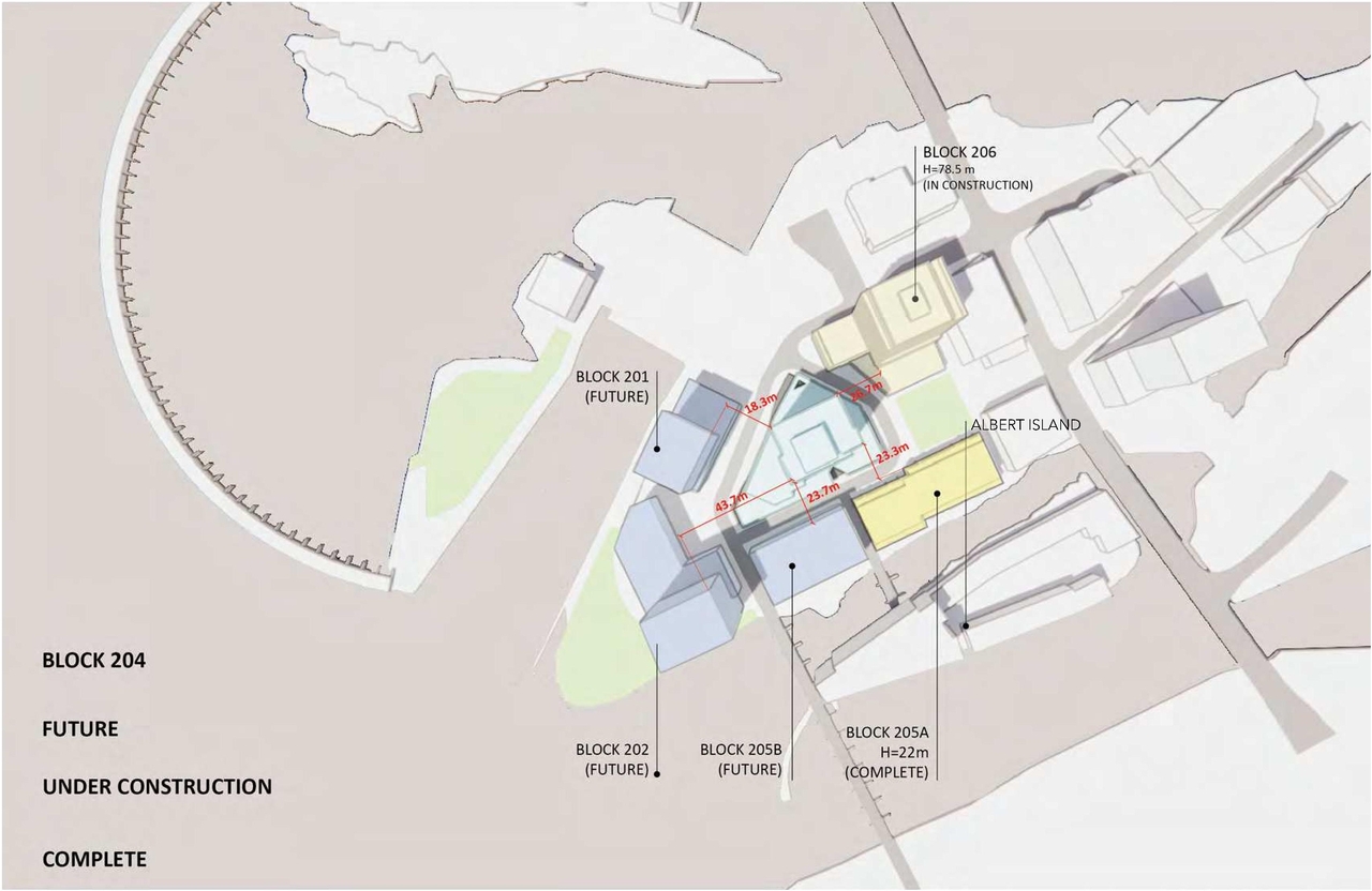 Construction site plan for project from page 14 of the file '2022-06-03 - Urban Design Review Panel Presentation - D07-12-22-0071'