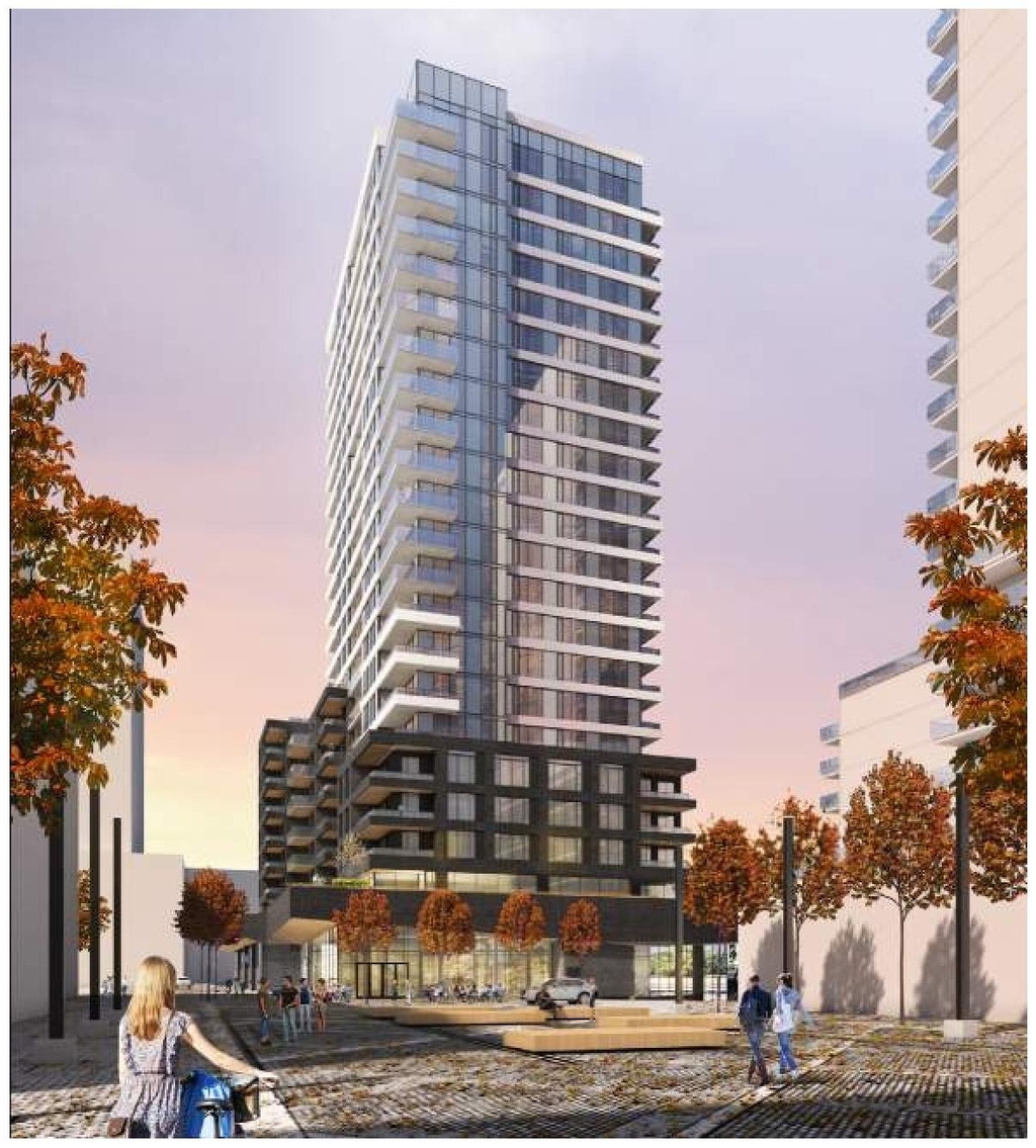 Rendering of building from page 14 of the file '2022-10-03 - Design Brief - D07-12-22-0071'