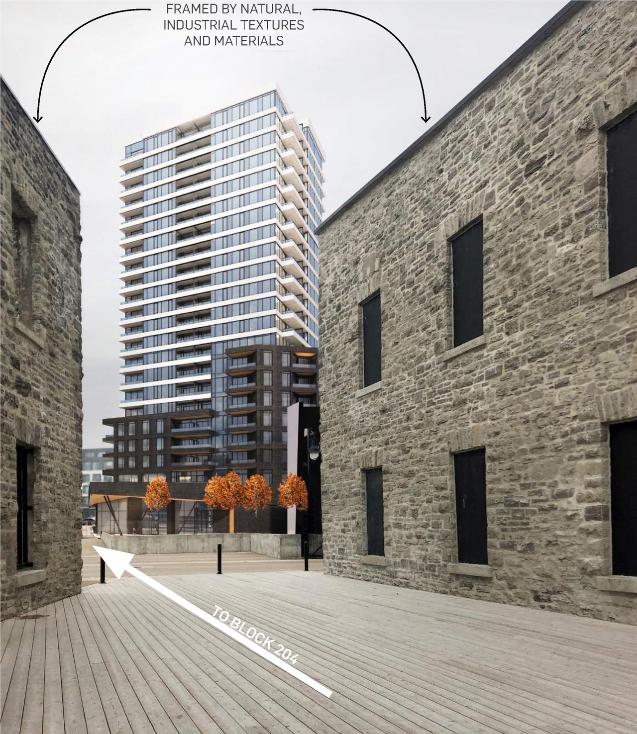 Rendering of building from page 19 of the file '2022-10-03 - Design Brief - D07-12-22-0071'