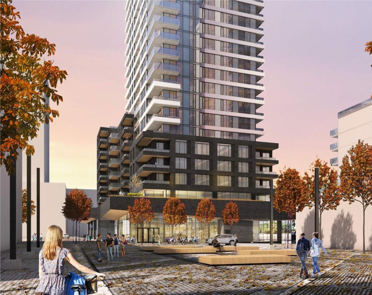 Rendering of building from page 19 of the file '2022-10-03 - Design Brief - D07-12-22-0071'