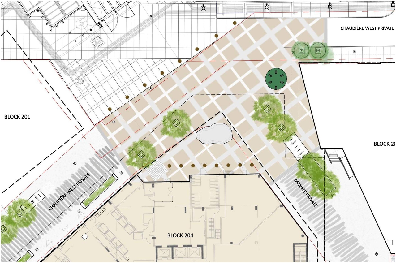 Construction site plan for project from page 25 of the file '2022-10-03 - Design Brief - D07-12-22-0071'
