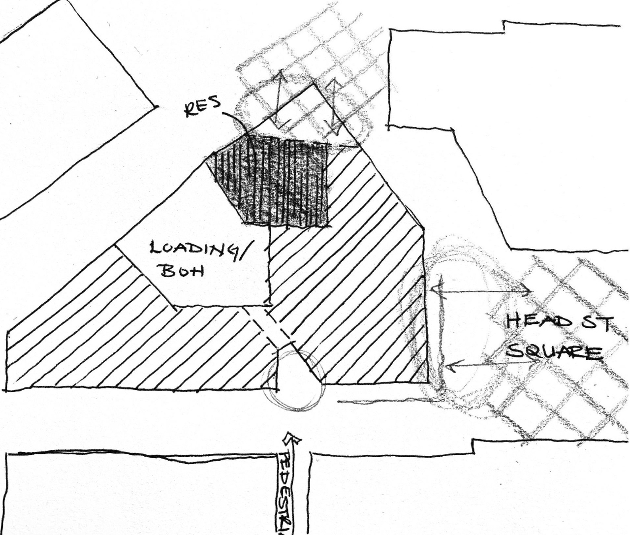 Construction site plan for project from page 26 of the file '2022-10-03 - Design Brief - D07-12-22-0071'