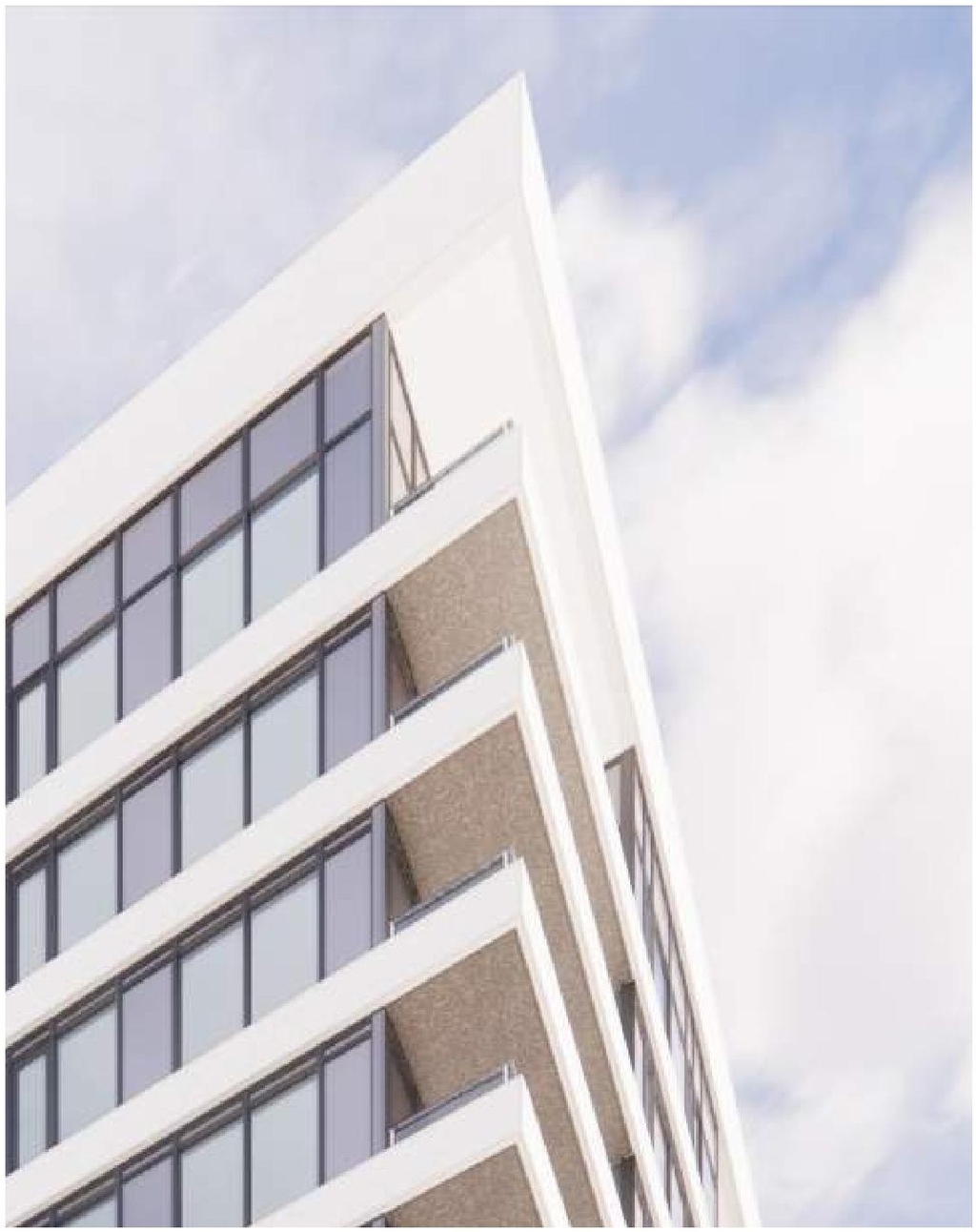Rendering of building from page 32 of the file '2022-10-03 - Design Brief - D07-12-22-0071'