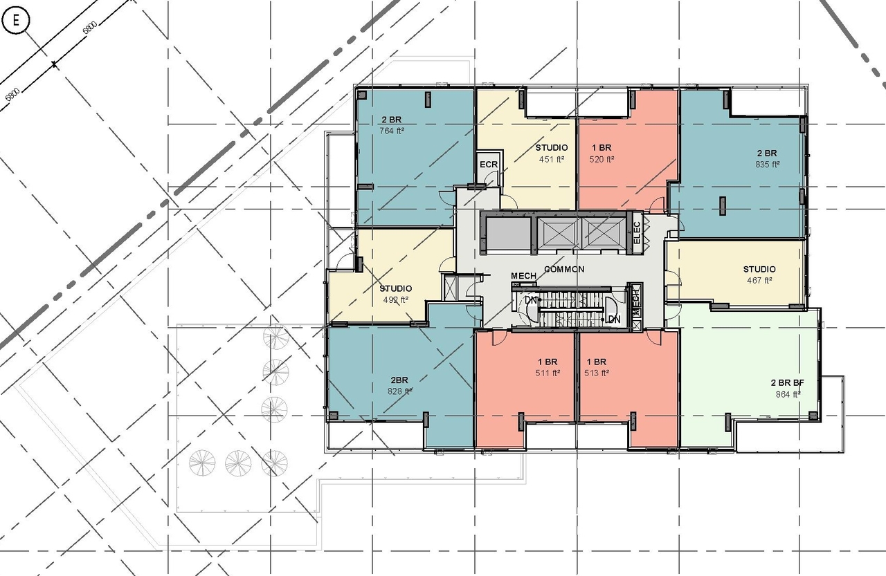 Floor plan for project from page 40 of the file '2022-10-03 - Design Brief - D07-12-22-0071'