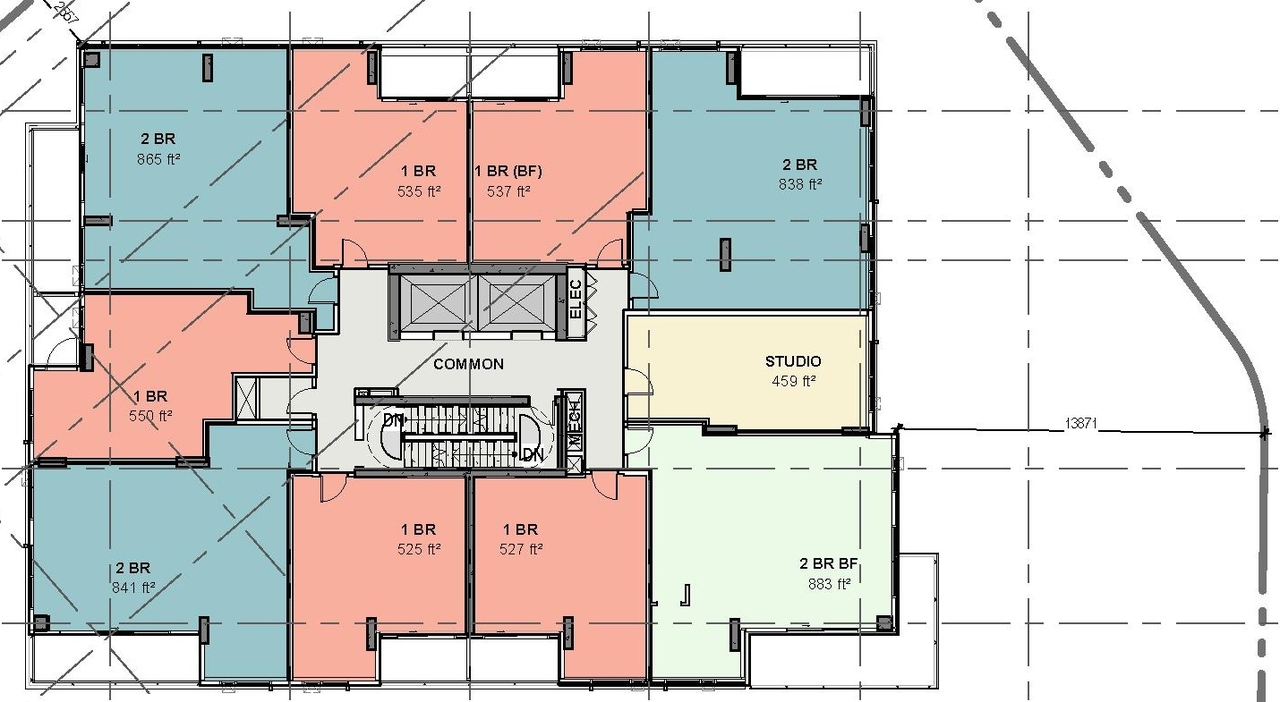 Floor plan for project from page 41 of the file '2022-10-03 - Design Brief - D07-12-22-0071'