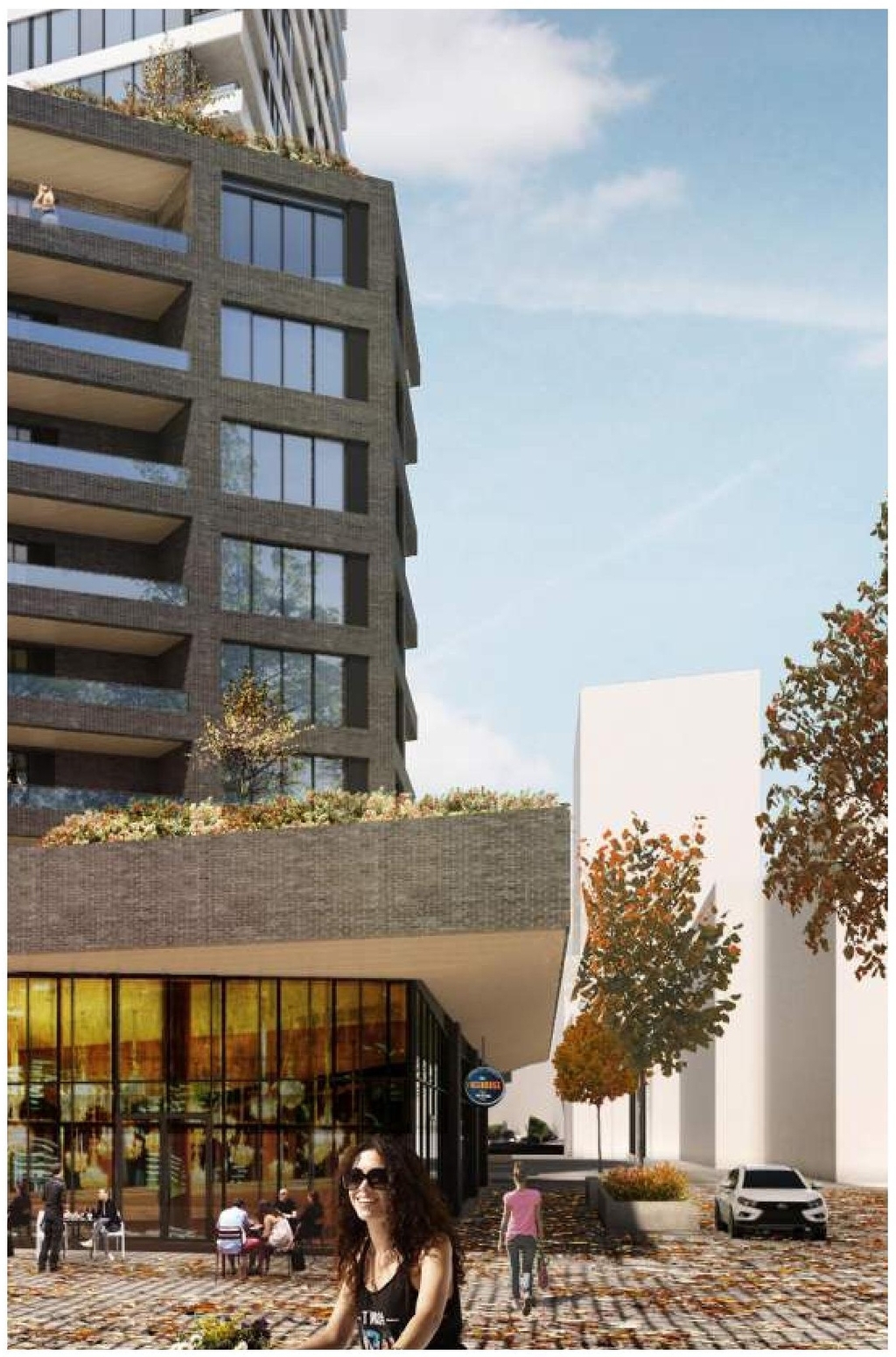Rendering of building from page 48 of the file '2022-10-03 - Design Brief - D07-12-22-0071'