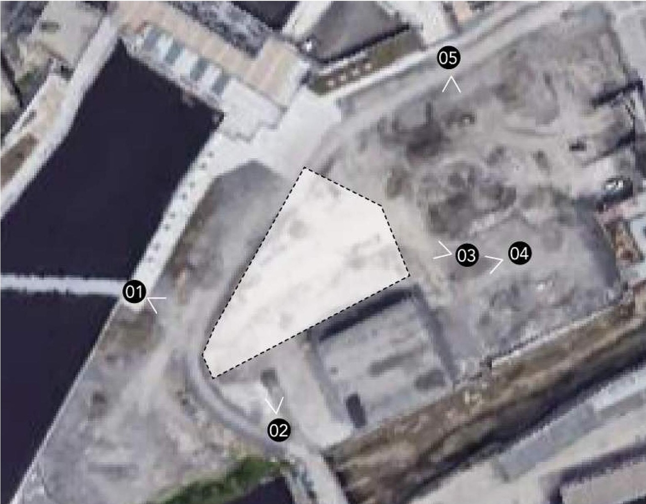 Construction site plan for project from page 8 of the file '2022-10-03 - Design Brief - D07-12-22-0071'