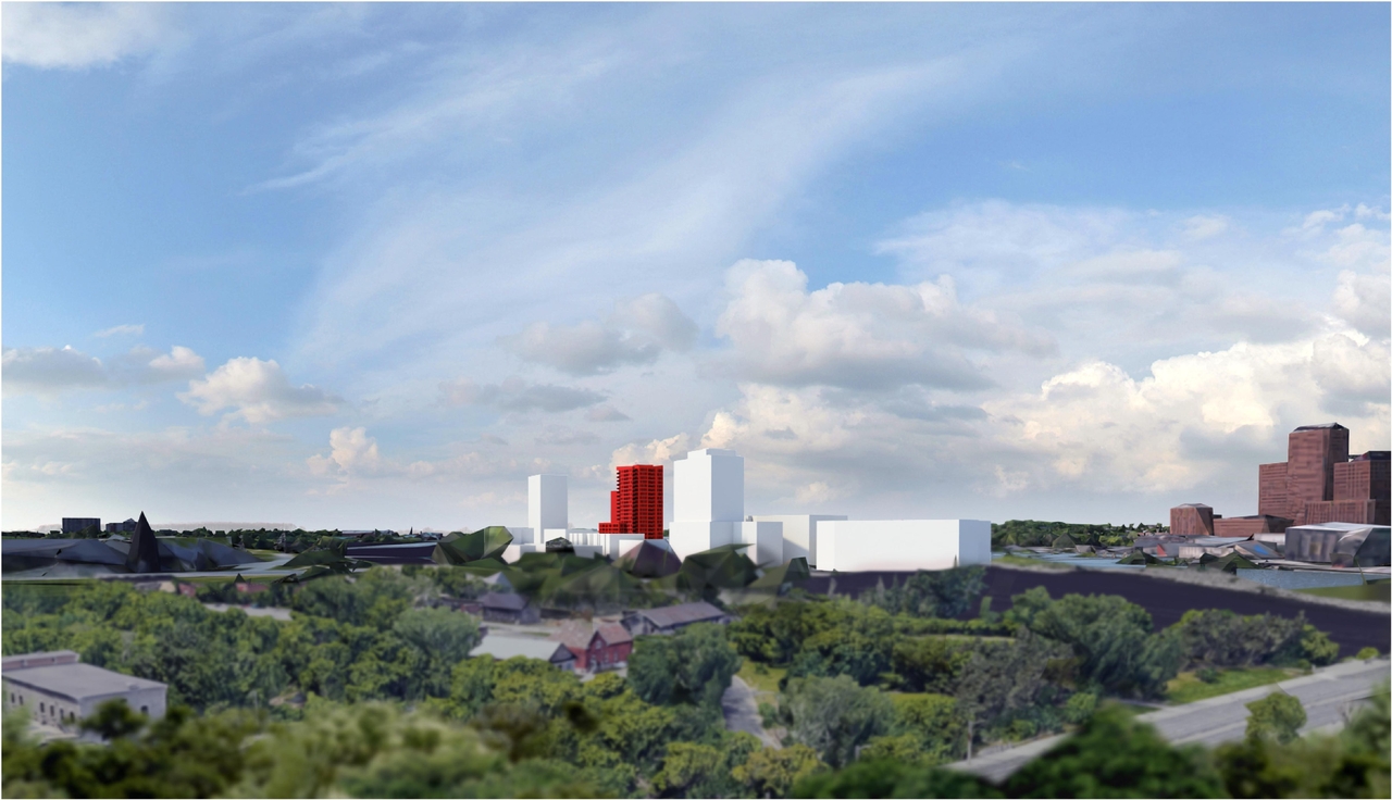 Rendering of building from page 5 of the file '2022-04-27 - View Study - D07-12-22-0071'