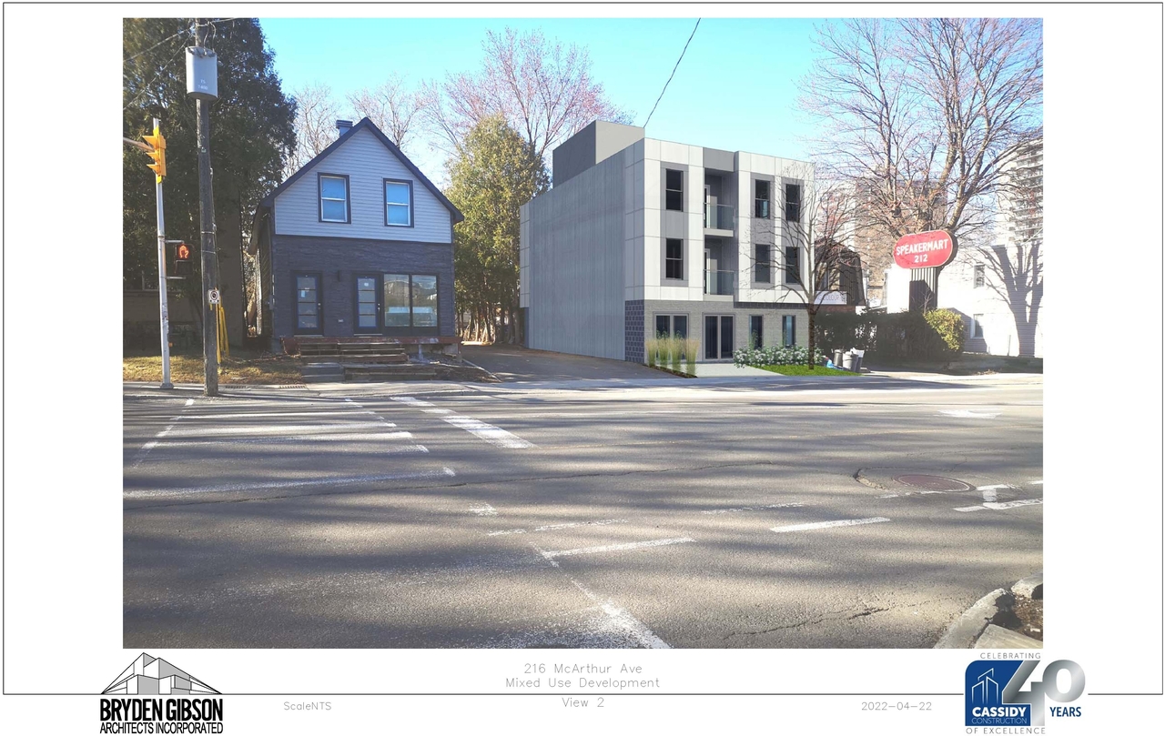 Rendering of building from page 12 of the file '2022-05-02 - Design Brief - D07-12-22-0072'