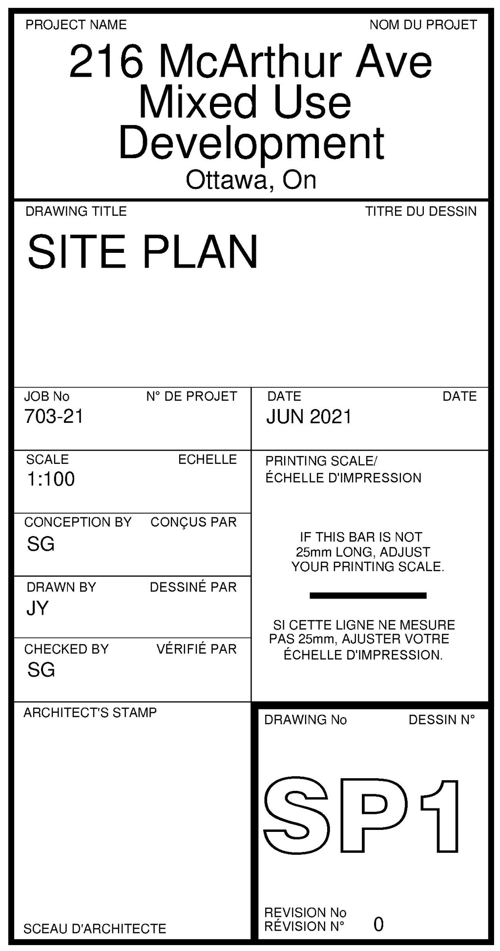 Construction site plan for project from page 1 of the file '2022-05-02 - Site Plans Floor Plans & Elevations - D07-12-22-0072'