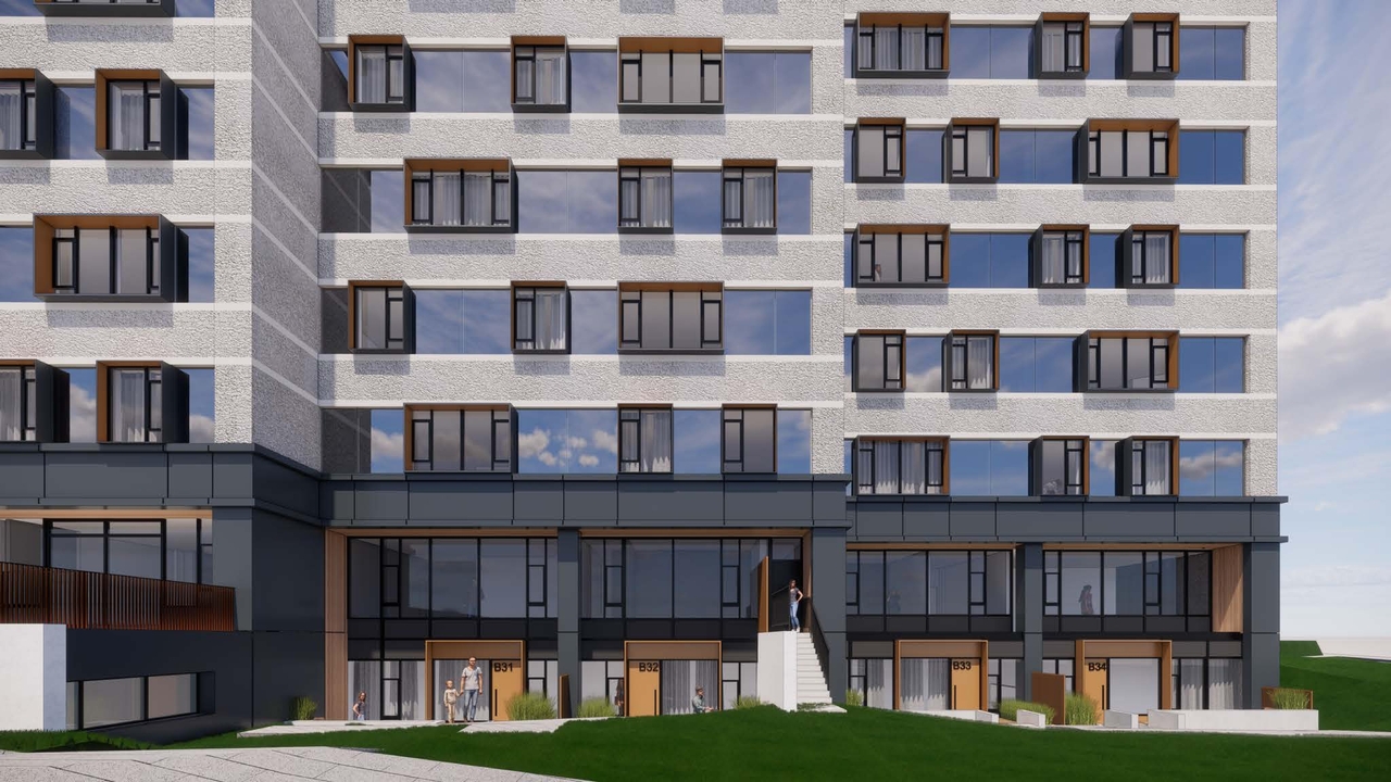 Rendering of building from page 1 of the file '2022-05-24 - View from South - D07-12-22-0084'