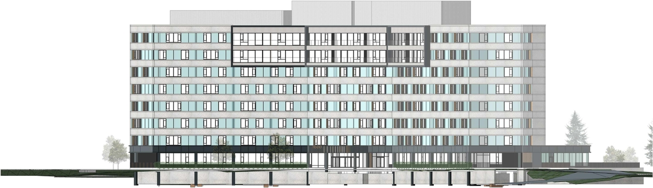 Rendering of building from page 31 of the file '2022-05-24 - UDRP Design Presentation - D07-12-22-0084'