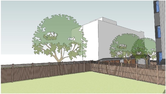 Rendering of building from page 20 of the file '2022-05-24 - Design Brief - D07-12-22-0086'