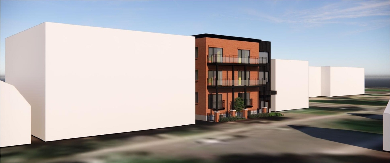 Rendering of building from page 10 of the file '2023-01-23 - Design Brief - D07-12-22-0094'