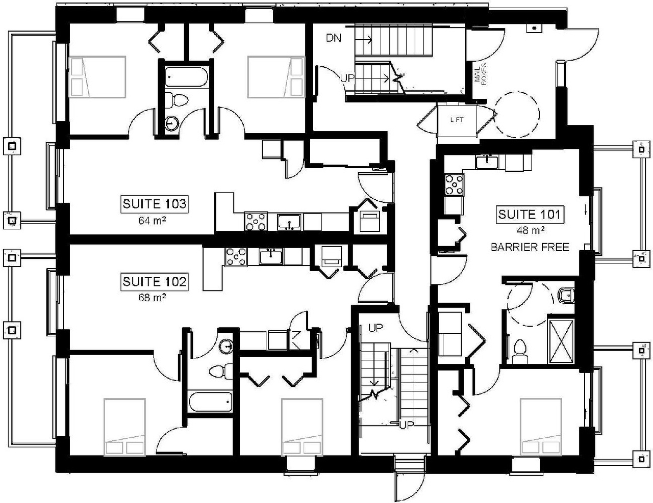 Floor plan for project from page 13 of the file '2023-01-23 - Design Brief - D07-12-22-0094'