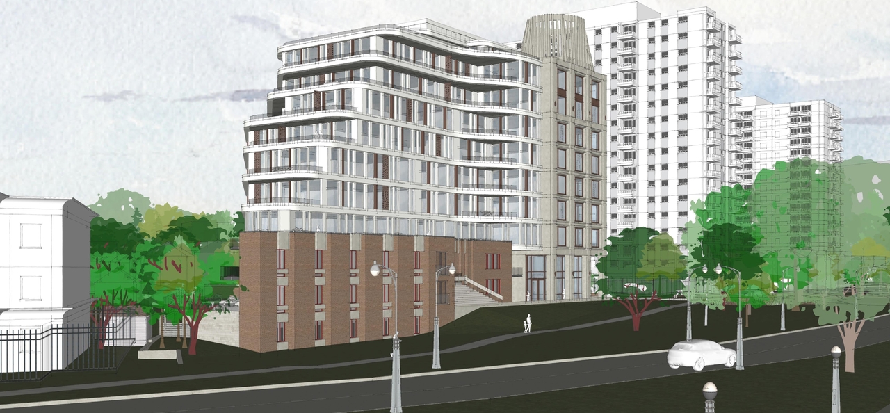 Rendering of building from page 6 of the file '2022-06-16 - Design Views - D07-12-22-0100'